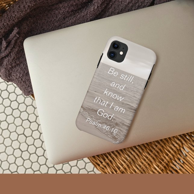 Capa Para iPhone 11 Salmo 46 Esteja E Saiba Que Sou Deus Oceano (Ocean Be Still Bible Verse Phone Case)