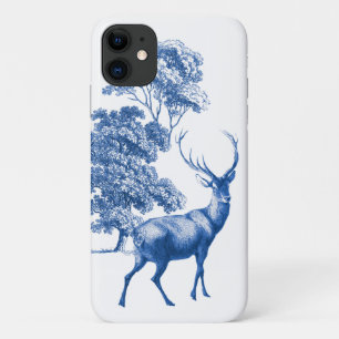 Capa Para iPhone 11 Salva Azul Clássica de Torre na Floresta