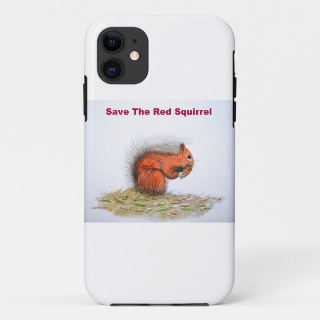 Capa Para iPhone 11 Salve o esquilo vermelho (Verso)