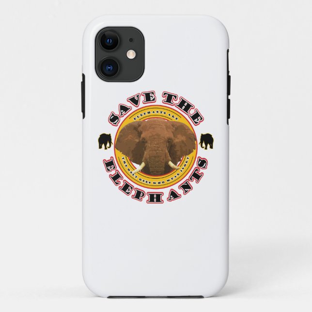 Capa Para iPhone 11 Salve os Elefantes (Verso)