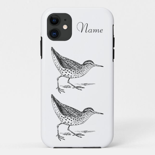 Capa Para iPhone 11 Sandpiper Shorebird Thunder_Cove (Verso)