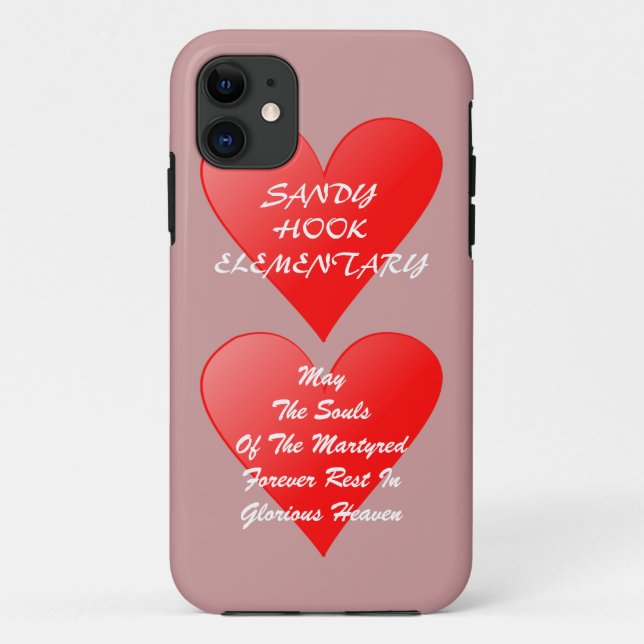 CAPA PARA iPhone 11 SANDY HOOK QUE AS ALMAS DO MARTIRADO... (Verso)