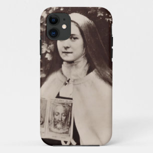 Capa Para iPhone 11 Santa Teresinha e o Santo Rosto de Jesus