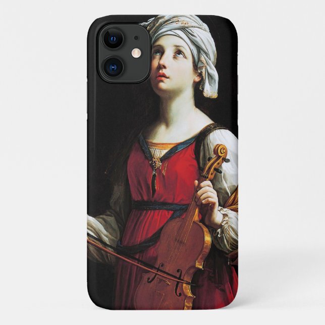 Capa Para iPhone 11 Santo Cecilia (Rua. Cecilia), Guido Reni (Verso)