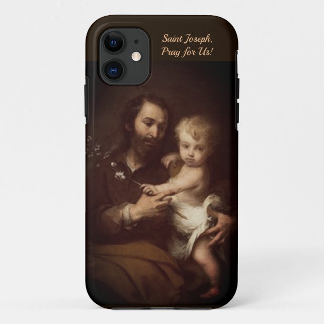 Capa Para iPhone 11 Santo Joseph com Cristo (Verso)