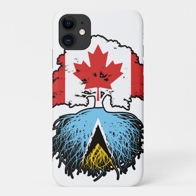 Capa Para iPhone 11 Santo Lucia Santo Lucian Canada Tree Root (Verso)
