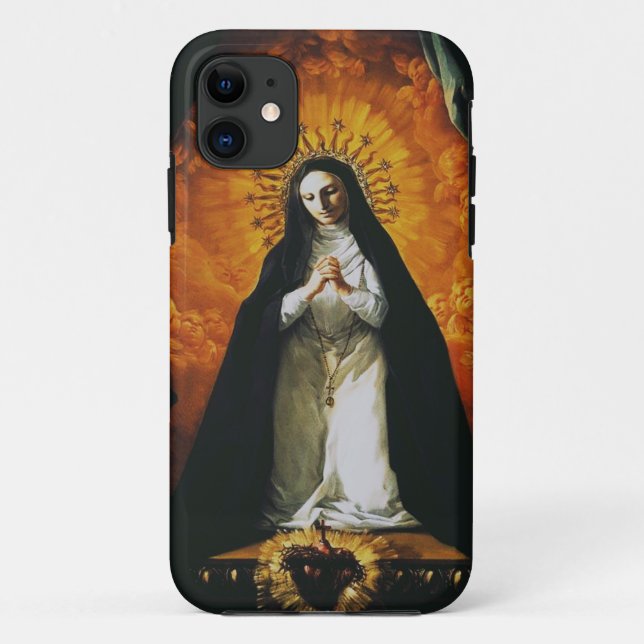 Capa Para iPhone 11 Santo Margaret Mary Alacoque (Verso)