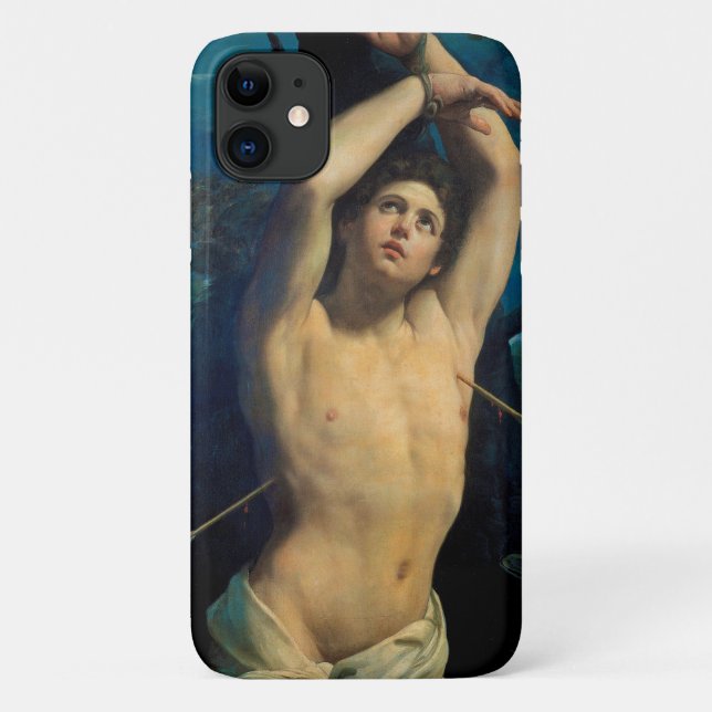 Capa Para iPhone 11 Santo Sebastian (Rua. Sebastian), Guido Reni (Verso)