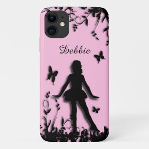 Capa Para iPhone 11 Sapateadora no Jardim de Borboletas Rosa Personali