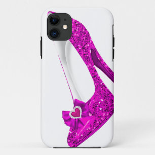Capa Para iPhone 11 Sapato de Salto Alto Rosa Quente iPhone 5