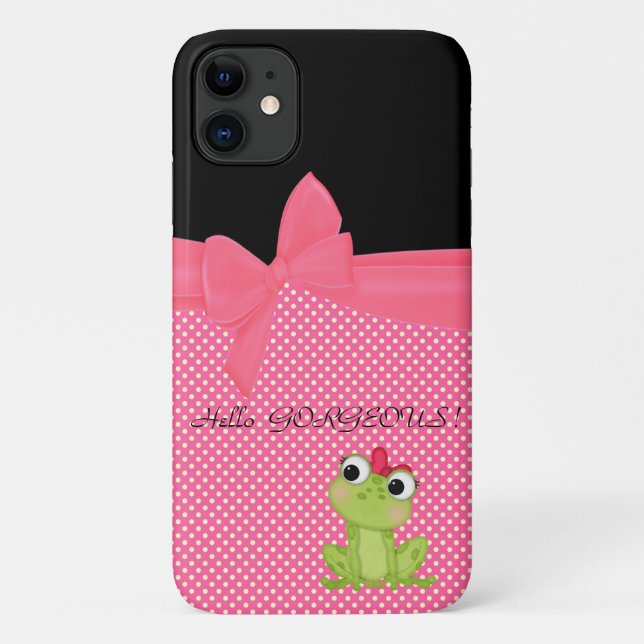Capa Para iPhone 11 Sapo Adorável e Fofo em Pontinhos - Olá, Lindíssim (Verso)