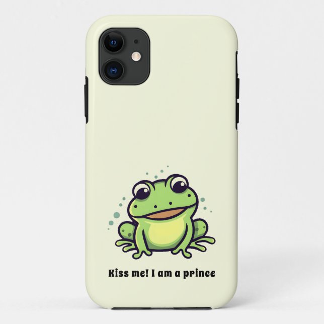Capa Para iPhone 11 Sapo bonitinho me beije (Verso)