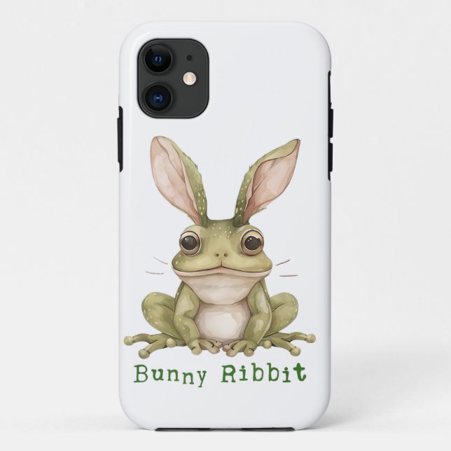 Capa Para iPhone 11 Sapo Coelho Coelho Chocado Ouvidos Chocaram Páscoa (Verso)