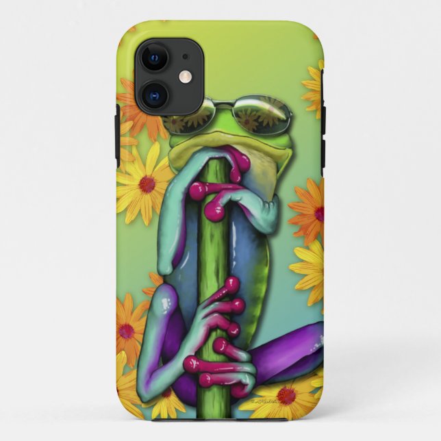 Capa Para iPhone 11 Sapo de árvore (Verso)