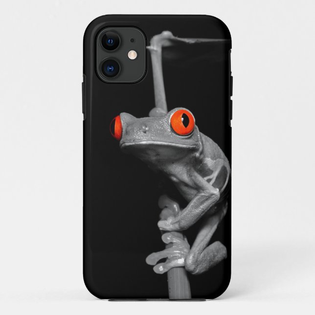 Capa Para iPhone 11 Sapo de Árvore Vermelha (Verso)