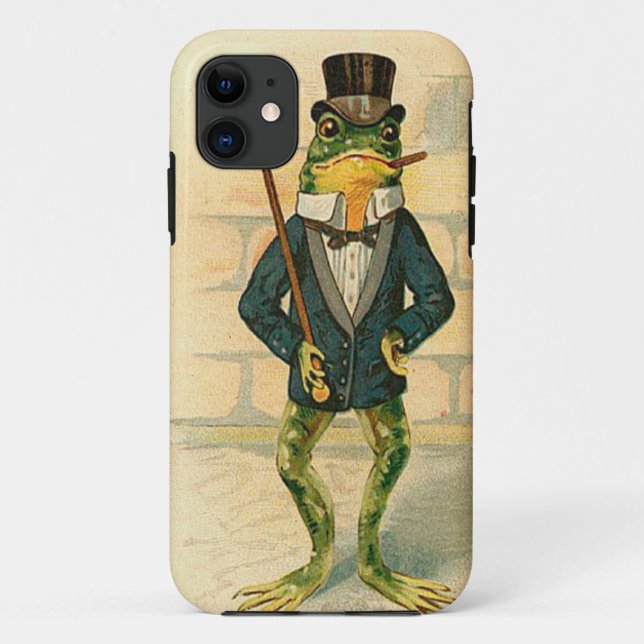 Capa Para iPhone 11 Sapo do vintage (Verso)