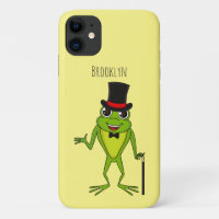 Sapo engraçado com um desenho de chapéu superior