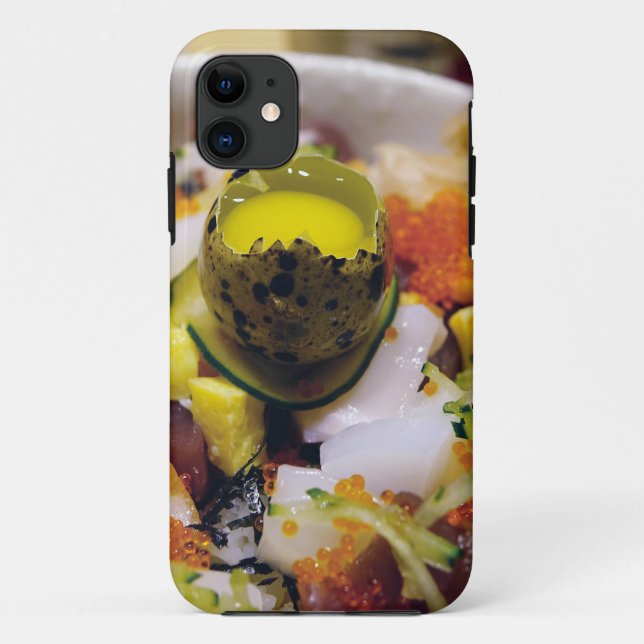Capa Para iPhone 11 Sashimi Salmão Atum Peixe Frutos do Mar Caviar Jap (Verso)
