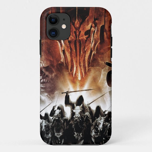 Capa Para iPhone 11 Sauron, Orcs, Witchking e Ring Wraiths (Verso)