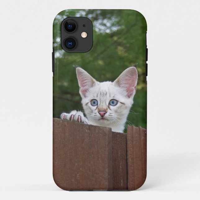 Capa Para iPhone 11 Savannah Cat iPhone 5 Identificação personalizada  (Verso)