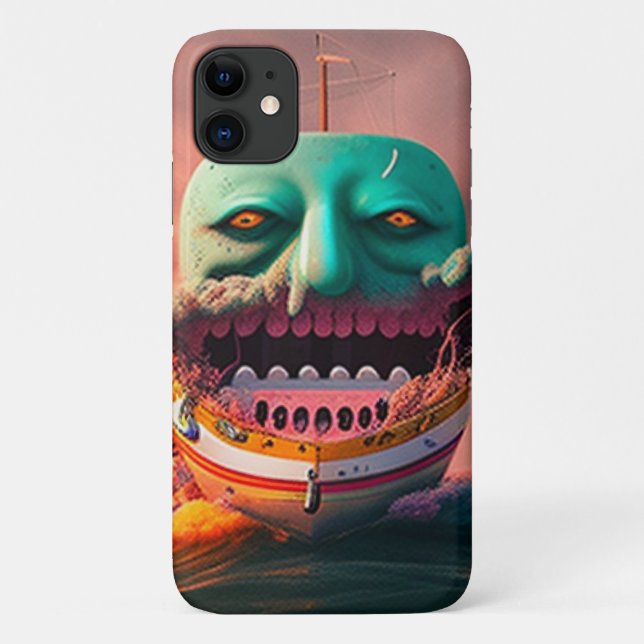 Capa Para iPhone 11 Scary Boat (Verso)