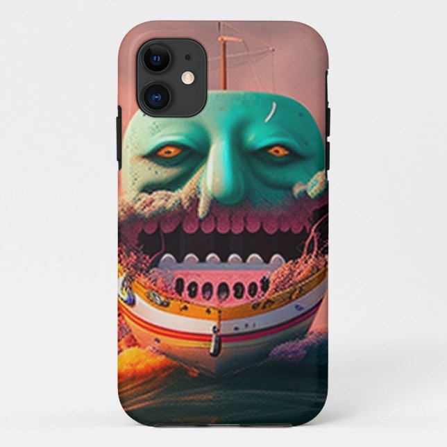 Capa Para iPhone 11 Scary Boat (Verso)