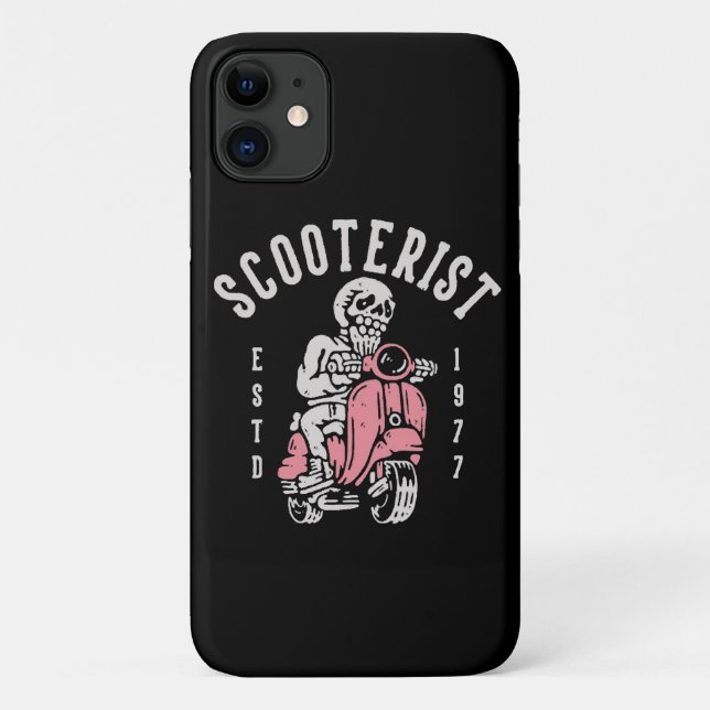 Capa Para iPhone 11 scooterista sua tagline aqui (Verso)