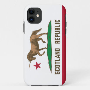 Capa Para iPhone 11 Scotland Republic California Flag Unicorn