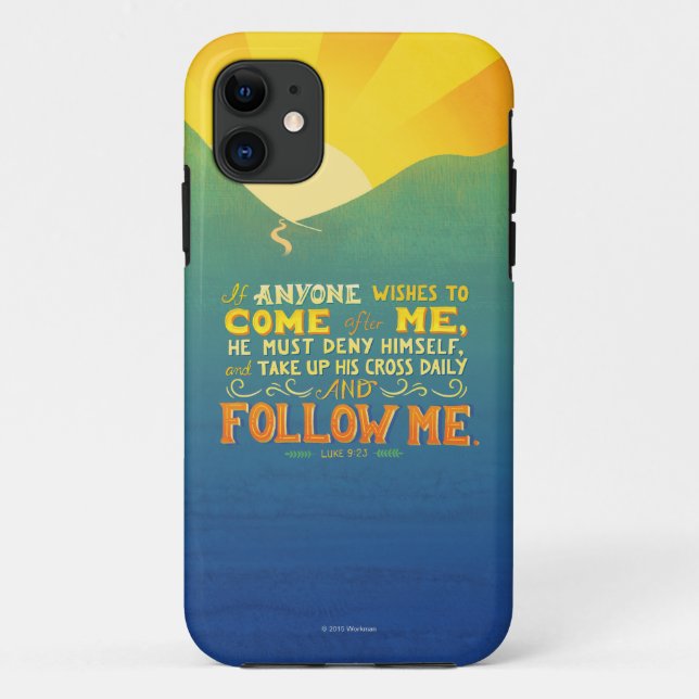 Capa Para iPhone 11 Se qualquer um deseja vir após mim (Verso)