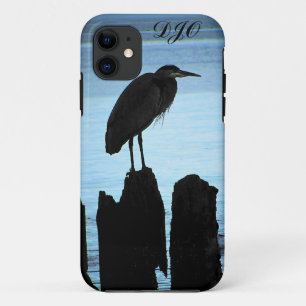Capa Para iPhone 11 Seaside Heron Silhouette