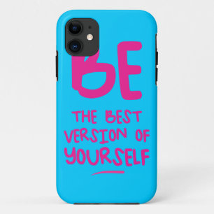 Capa Para iPhone 11 SEJA A MELHOR VERSÃO DE SI MESMO, azul
