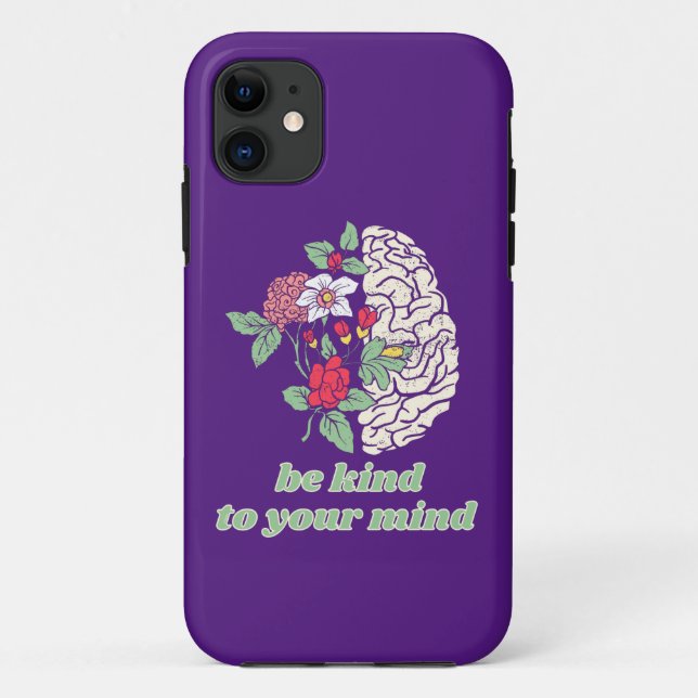 Capa Para iPhone 11 SEJA BOM PARA A SUA MENTE conscientização da saúde (Verso)