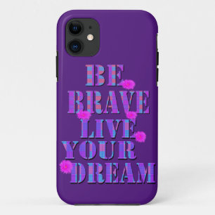Capa Para iPhone 11 Seja Corajoso Ao Vivo Seu Logotipo De Tartan Sonho
