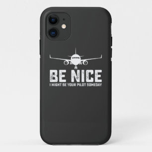 Capa Para iPhone 11 Seja Simpático, Posso Ser Seu Piloto Algum Dia