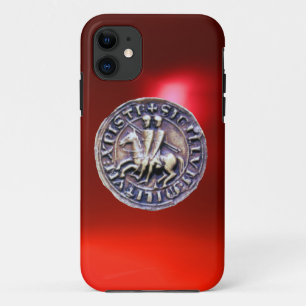 Capa Para iPhone 11 SELO DO MODELO KNIGHTS vermelho