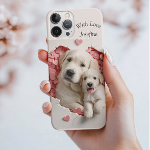 Capa Para iPhone 11 Sempre minha mãe Mãe e bebê de cachorro