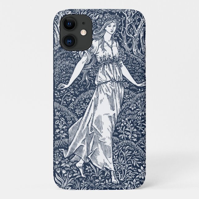 Capa Para iPhone 11 senhora no Woods (Verso)