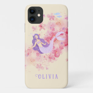 Capa Para iPhone 11 Sereia Bonita Sob o Mar para Meninas