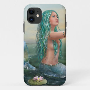 Capa Para iPhone 11 sereia de cabelo verde