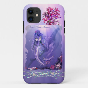 Capa Para iPhone 11 Sereia do Oceano Roxo