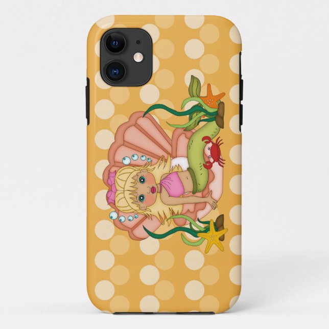 Capa Para iPhone 11 Sereia dos desenhos animados da case mate iPhone5 (Verso)
