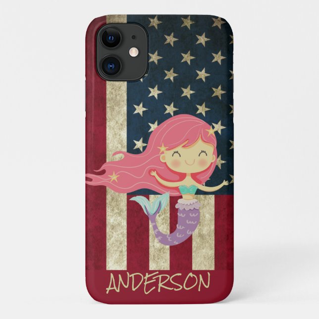 Capa Para iPhone 11 Sereia Personalizada Americana (Verso)