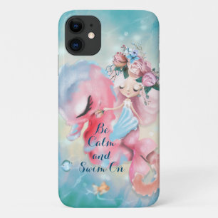 Capa Para iPhone 11 Serenidade Sereia - Fique calma e natação