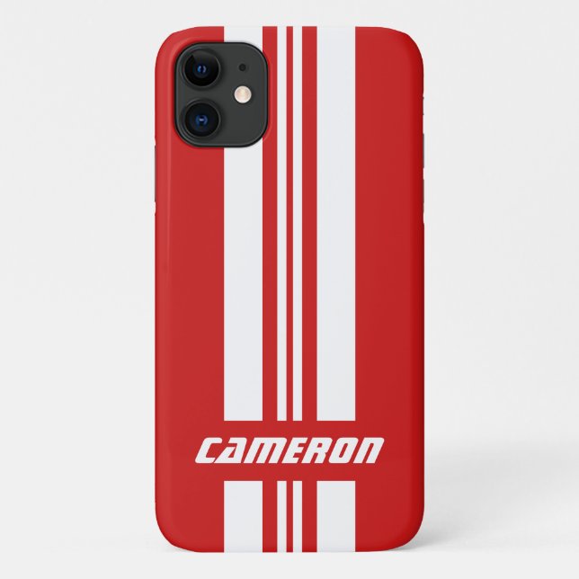 Capa Para iPhone 11 Seu Nome Cores Totalmente Personalizadas Faixas 1 (Verso)