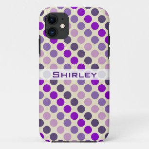Capa Para iPhone 11 Shades de Bolinhas Roxas de Shirley Taylor