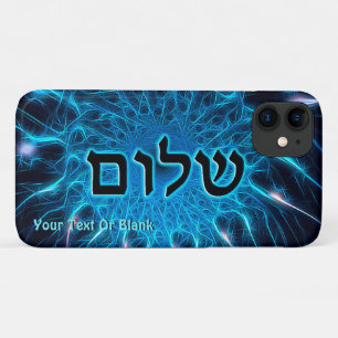 Capa Para iPhone 11 Shalom no Fractal Azul