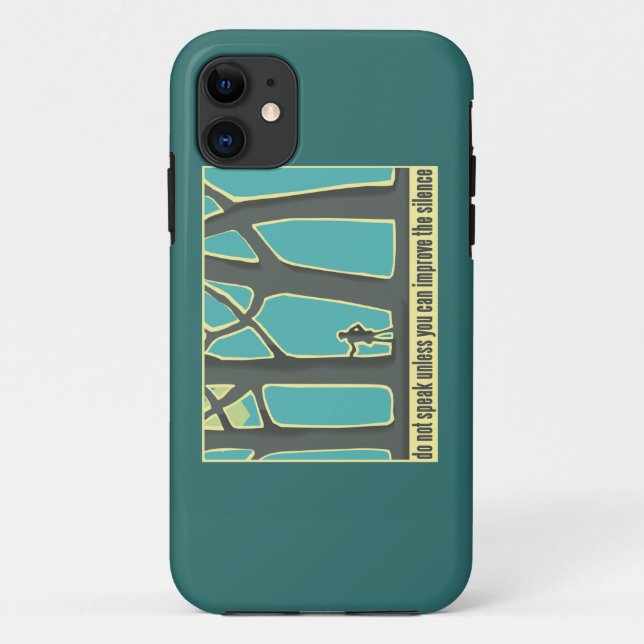 Capa Para iPhone 11 Silêncio em Floresta (Verso)