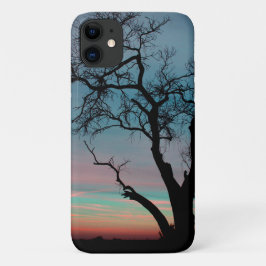 Capa Para iPhone 11 Silhueta de Árvore ao Pôr do Sol