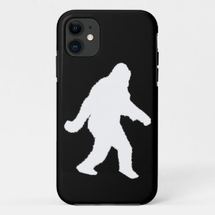 Capa Para iPhone 11 Silhueta De Asquatch Branco Para Fundo Escuro