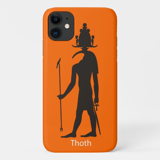 Capa Para iPhone 11 Silhueta Dente de Deus Egípcio Antigo (Verso)